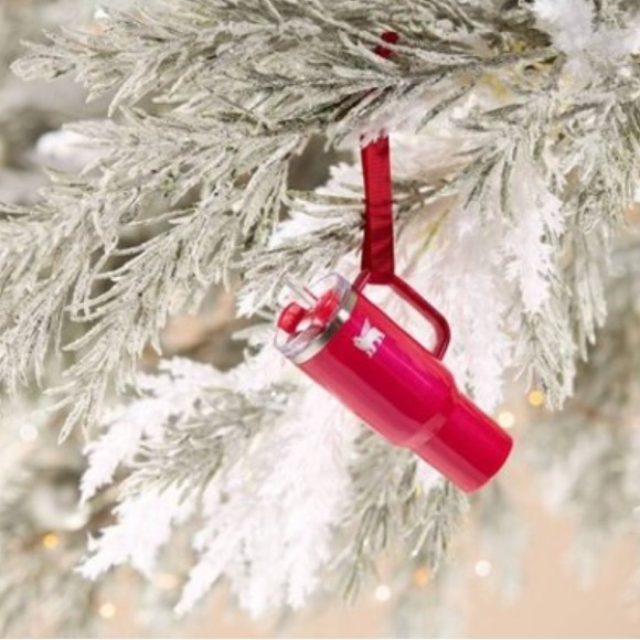 NEW Stanley Water Bottle Keychain Christmas Tree Ornament Red Delicious - Picture 3 of 10